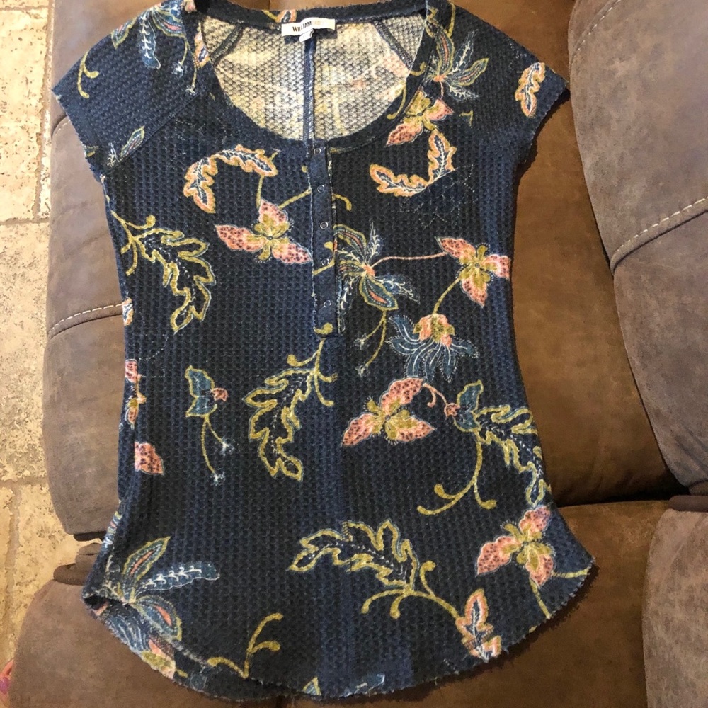 2/$12 William Rast floral top